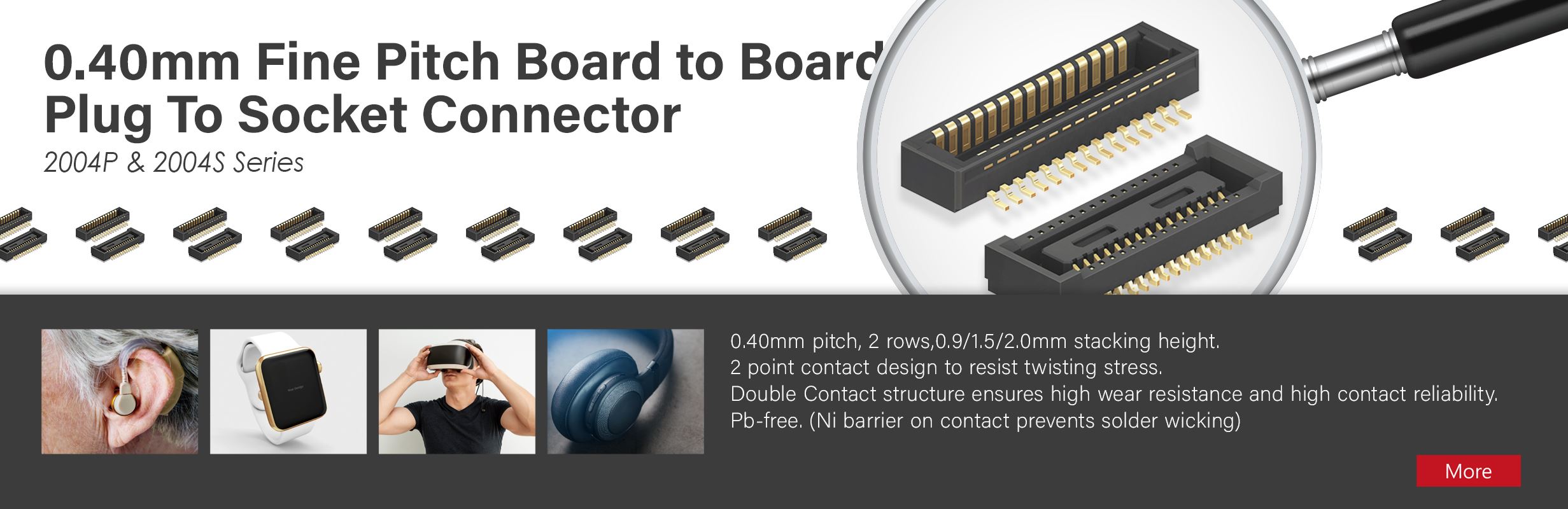 0.40mm Fine Pitch Board to Board Plug To Socket
