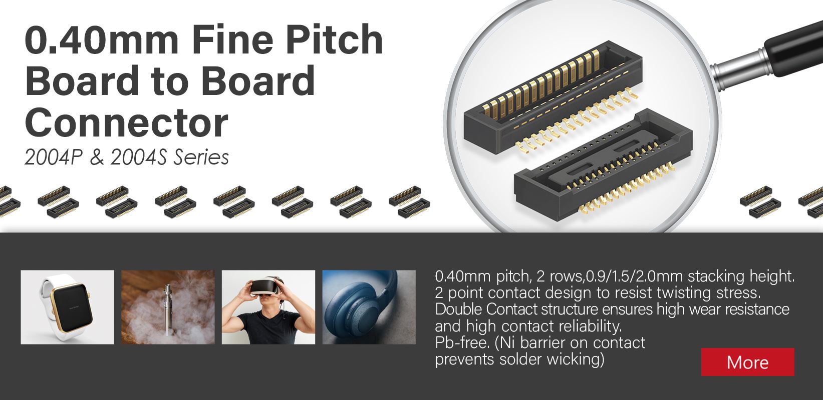 0.40mm Fine Pitch Board to Board Plug To Socket