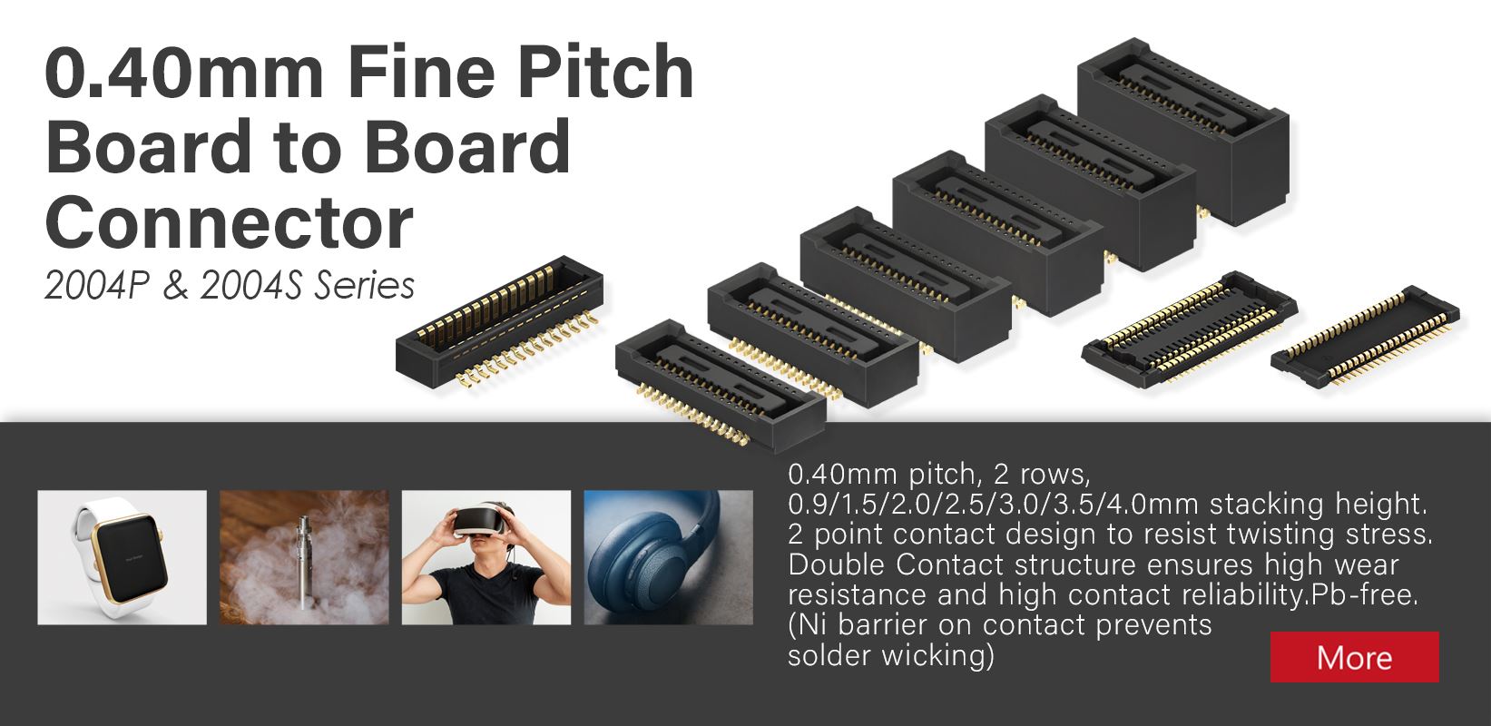 0.40mm Fine Pitch Board to Board Plug To Socket