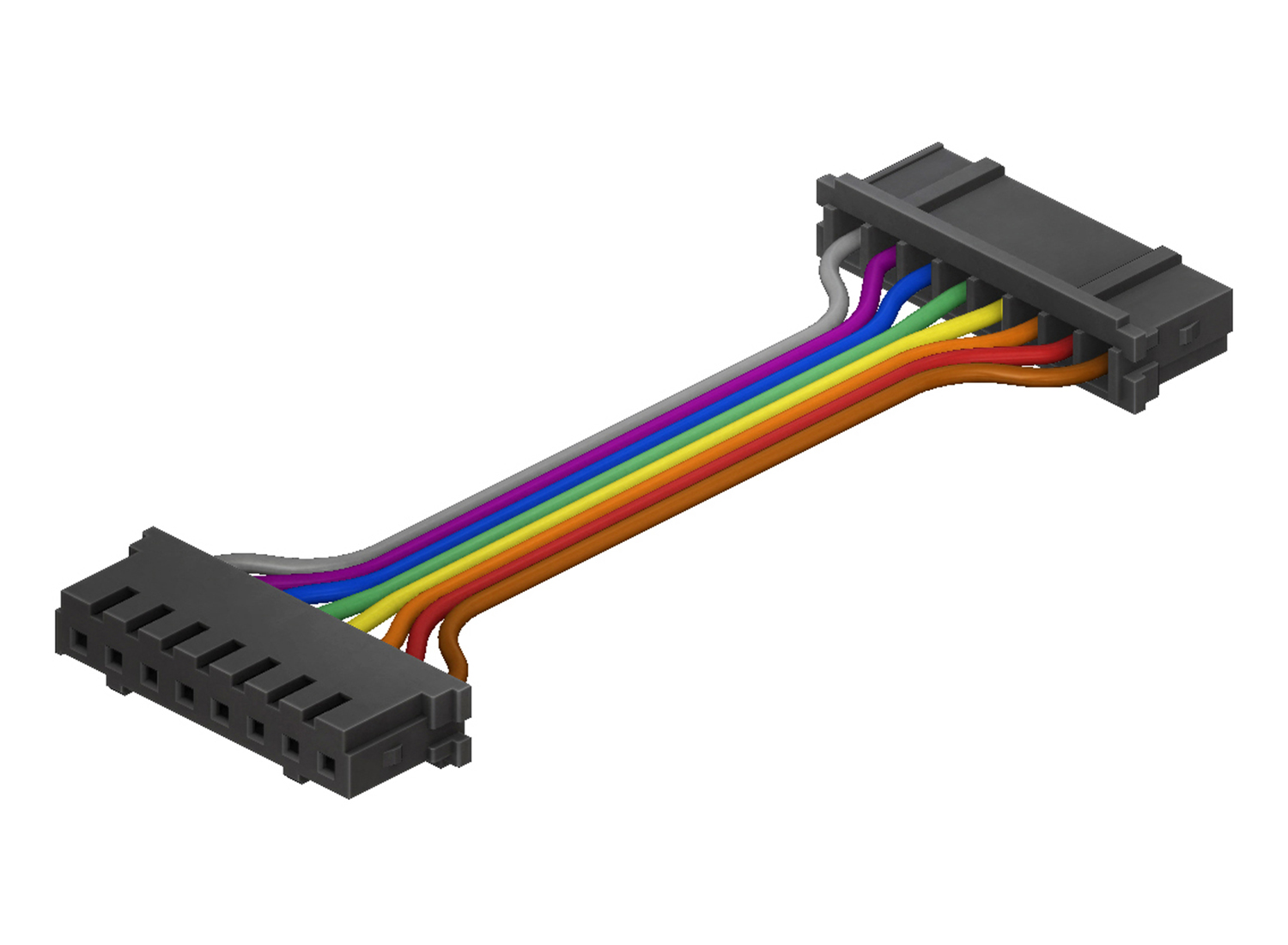 2.50mm Housing Single Row MultiColor Flat Cable Assembly FCA