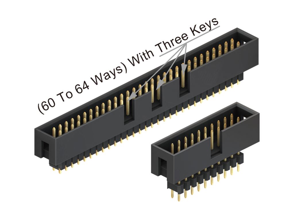 2.54mm Box Header Dual Body Elevated Straight Dip Type 2316113XXGXXXX